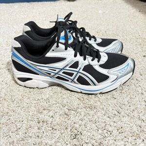 Asics Women's Sneakers - Black, White, and Blue